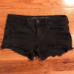 American Eagle Black denim shorts
